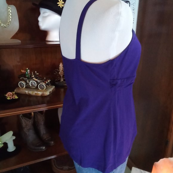 Ann Taylor Purple Summer Top, Sz Large, NWOT - Picture 10 of 16